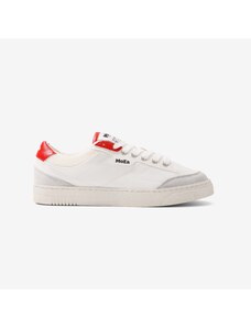 MoEa Vegan Sneakers White Red - Gen3 - Apple Leather