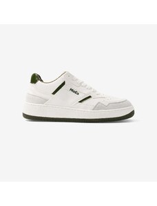 MoEa Vegan Sneakers White Green Suede - Gen1 - Cactus Leather