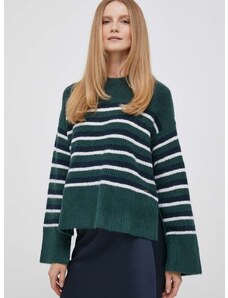 Pepe Jeans gyapjúkeverék pulóver női, zöld