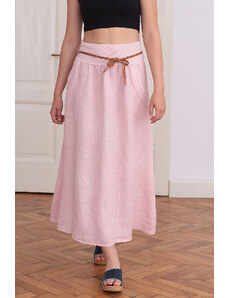 Glara Long linen skirt