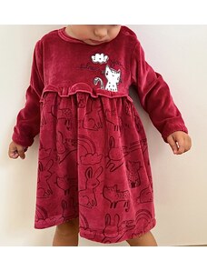 Miniworld Plüss kislány piros ruha- Cicuska