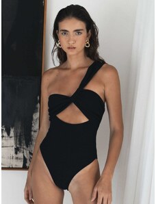 Luciee Honeycomb One Piece Swimsuit In Black