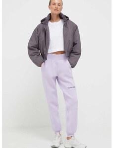 Calvin Klein Performance sportos dzseki lila, átmeneti, oversize