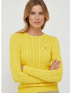 Polo Ralph Lauren pamut pulóver sárga