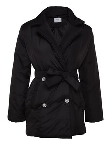 Trendyol Black Premium Oversized öves kőgomb részletesen kidolgozott vízlepergető steppelt felfújható kabát