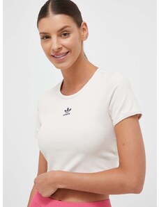 adidas Originals t-shirt női, bézs, IJ7804