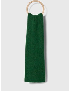 American Vintage sál gyapjú keverékből zöld, sima