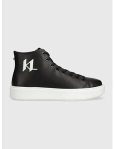 Karl Lagerfeld bőr sportcipő MAXI KUP fekete, KL52265