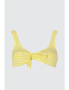 Trendyol sárga texturált bikini felső