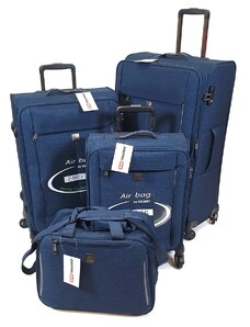 Touareg négykerekes, kék cirmos, 4 részes bőröndszett TG-6650/szett-4db