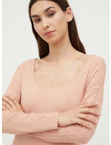 Calvin Klein Underwear hosszú ujjú otthoni viseletre rózsaszín