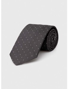 BOSS selyen nyakkendő szürke