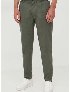 Calvin Klein nadrág férfi, zöld, egyenes