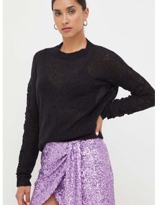 Pinko gyapjú pulóver női, fekete