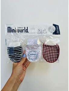 Miniworld Újszülött kesztyű- Színes, 3 darab