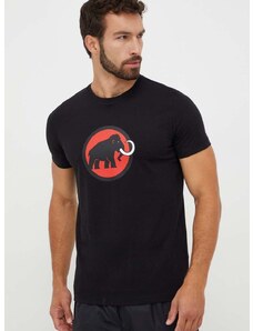 Mammut sportos póló Core fekete, nyomott mintás