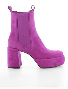 Kennel & Schmenger magasszárú cipő velúrból Clip rózsaszín, női, magassarkú, 21-60010.394
