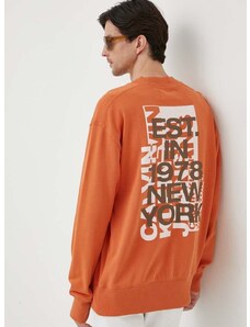 Calvin Klein Jeans pamut melegítőfelső narancssárga, férfi, nyomott mintás