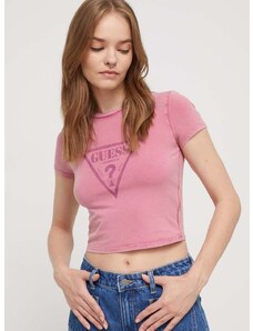 Guess Originals t-shirt rózsaszín, nyomott mintás