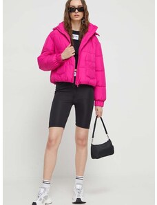 Moschino Jeans rövid kabát női, rózsaszín, téli