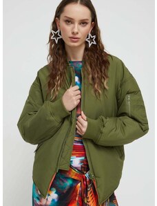 Moschino Jeans rövid kabát női, zöld, téli