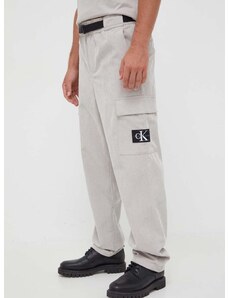Calvin Klein Jeans nadrág férfi, szürke, cargo