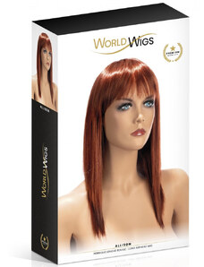 World Wigs Allison hosszú, vörös paróka