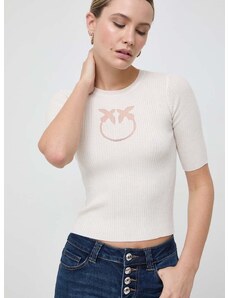 Pinko gyapjú pulóver könnyű, női, bézs, 102017.A18M