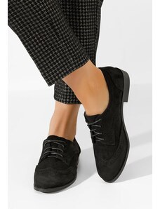 Zapatos Rumelia fekete női brogue cipő