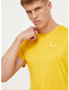 Salewa sportos póló Puez Melange sárga, melange