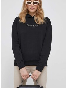 Calvin Klein felső fekete, női, nyomott mintás, kapucnis