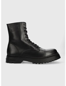 Tommy Jeans bőr cipő TJM CASUAL BOOT fekete, férfi, EM0EM01244