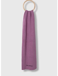 Karl Lagerfeld sál gyapjú keverékből lila, melange