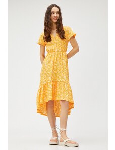 Koton női sárga mintás ruha