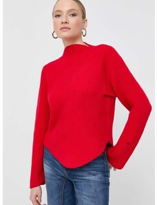 Victoria Beckham gyapjú pulóver női, piros