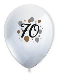 KORREKT WEB Happy Birthday 70 Milestone léggömb, lufi 6 db-os 11 inch (27,5 cm)