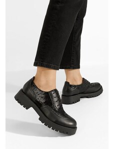 Zapatos Flexa v4 fekete női brogue cipő