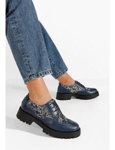 Zapatos Flexa kék női brogue cipő