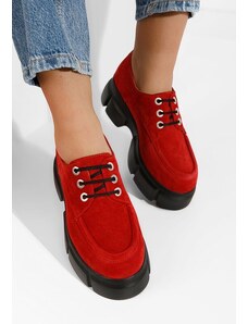 Zapatos Catarina piros női bőr félcipő