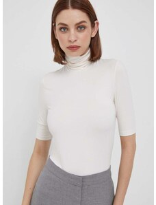 Lauren Ralph Lauren t-shirt női, garbónyakú, bézs