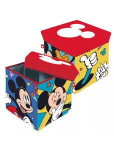 Disney Mickey játéktároló doboz tetővel 30x30x30cm