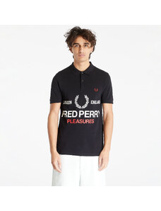 Férfi póló FRED PERRY x PLEASURES Logo Shirt Black