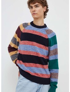 PS Paul Smith gyapjú pulóver könnyű, férfi, sötétkék