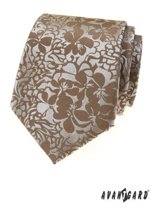 Avantgard Bézs nyakkendő virágmintával