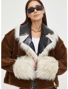 Pinko rövid kabát női, barna, átmeneti, oversize, 102092.A19M