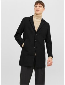 Black men's coat with wool Jack & Jones Morrison - Men