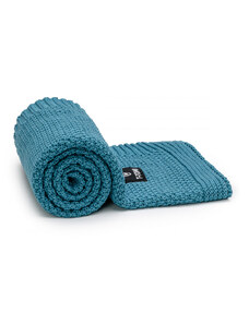 T-TOMI Knitted blanket Petrol blue