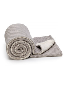 T-TOMI Knitted blanket WARM Grey waves