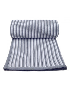 T-TOMI Knitted blanket White + Grey
