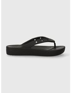 Crocs flip-flop fekete, női, platformos, 208727